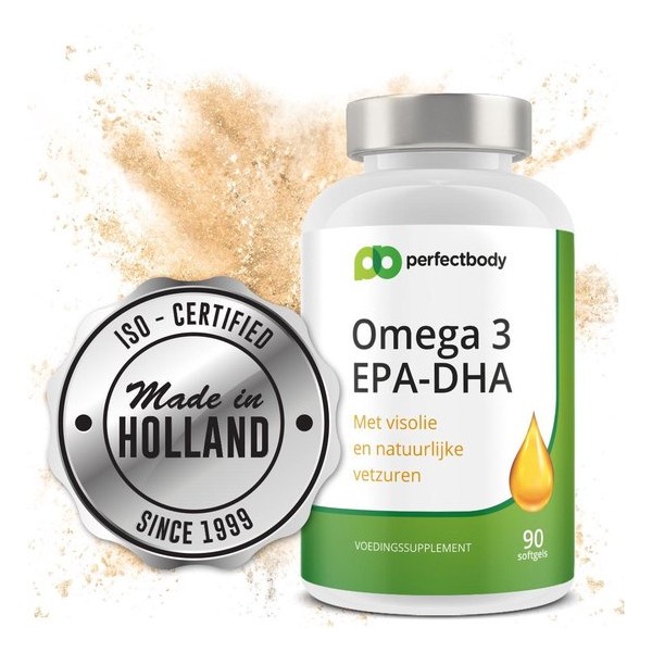 Omega 3 Visolie Capsules (DHA/EPA) - 90 Softgels - PerfectBody.nl