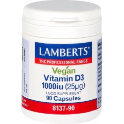 Lamberts - Vitamine D3 1000 IE (25 mcg) Vegan - 90 capsules