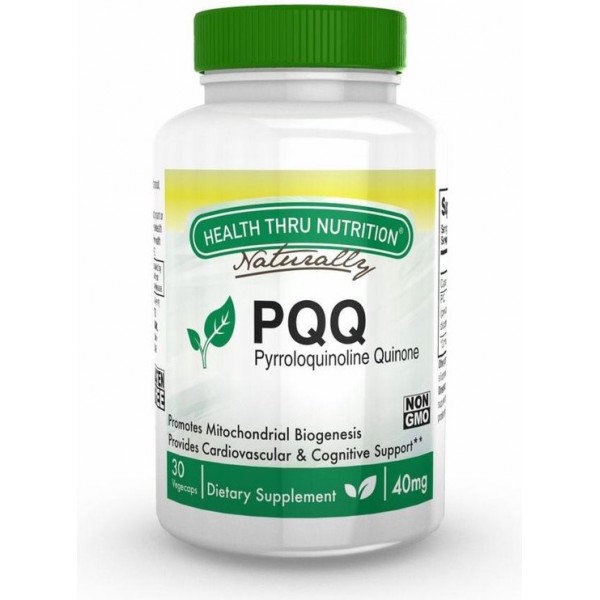 PQQ (as PureQQ™) 40 mg (non-GMO) (30 Vegicaps) - Health Thru Nutrition