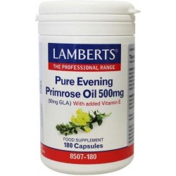 Lamberts Teunisbloemolie 500 mg - 180 Capsules - Voedingssupplementen