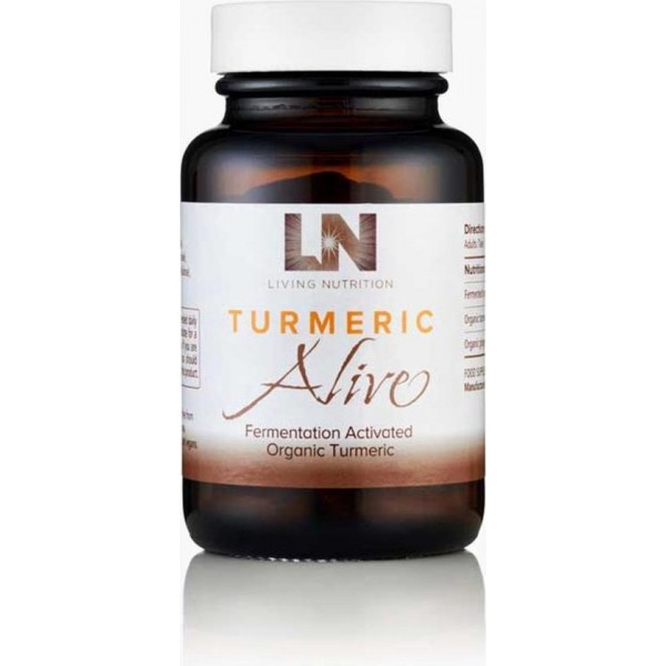 LIVING NUTRITION / TURMERIC ALIVE – GEFERMENTEERDE ACTIVATED BIOLOGISCHE KURKUMA – 60 CAPS