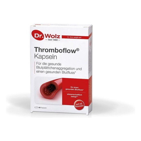 Dr. Wolz Thromboflow 60 Capsules | Ondersteuning van de bloedstroom | Spatderen