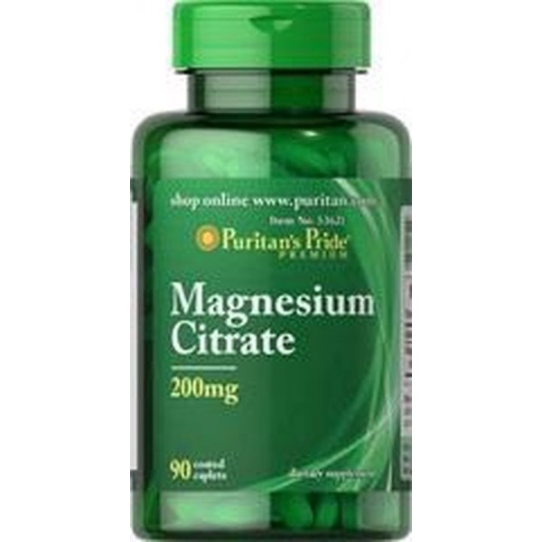 Puritan's Pride Magnesium Citrate 200 mg - 90 caplets