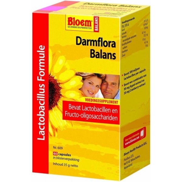 Bloem Darmflora Balans - 60 Capsules - Voedingssupplement