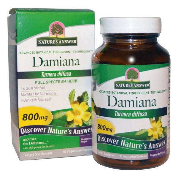 Nature's Answer, Damiana Leaf, 800 mg, 90 vegetarische capsules