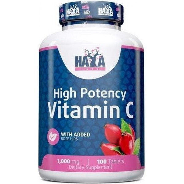 Vitamin C With 1000mg Rose Hips Haya Labs 100tabl