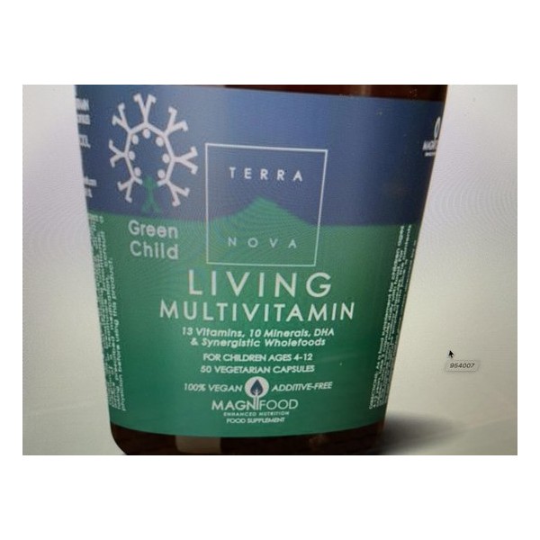 Terranova Green child living multivitamins Inhoud: 50 vcaps