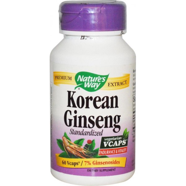 Koreaanse Ginseng gestandaardiseerd (60 vegetarische capsules) - Nature's Way