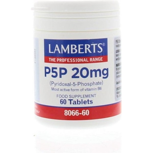 Lamberts Vitamine B6 (P5P) 20 mg 60 tabletten