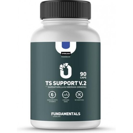 Fundamentals TS Support V2 - Siberische gingseng - Sarsaparilla - Chroom - Vitamine B - DMAE - 90 Caps - Voedingssupplement