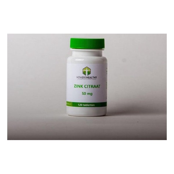 How2behealthy - Zink citraat 50mg - 120 tabl.