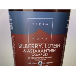 Terranova Bilberry lutein & astaxanthin complex Inhoud: 100 capsules