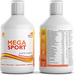 Swedish Nutra Mega Sport - Vloeibare Multivitamine - Mineralen - Collageen - Voedingssupplement als drank