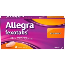 Allegra Fexotabs 20 tabletten (120mg fexofenadine hydrochloride) bij hooikoorts