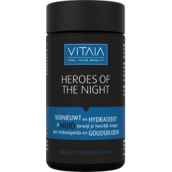 Heroes Of The Night - Vernieuwt en hydrateert je huid terwijl je heerlijk slaapt met Ashwagandha, Goudsbloem, Gaba en Tryptofaan