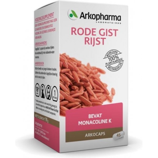 Arkocaps Rode Gist Rijst - 45 Capsules - Voedingssupplement