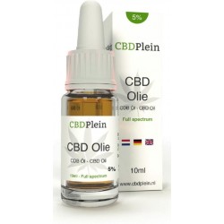 CBDPlein CBD Olie 5 Procent 10ml Full Spectrum met Olijfolie (Cibdol)