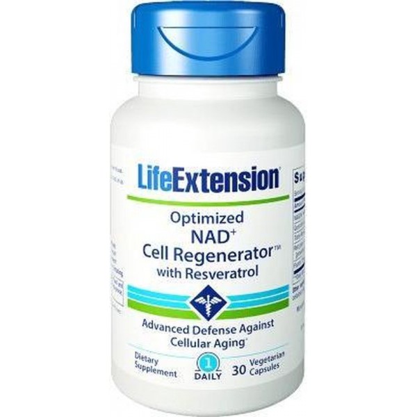 Optimized NAD+ Cell Regenerator With Resveratrol, 30 Vegetarian Capsules