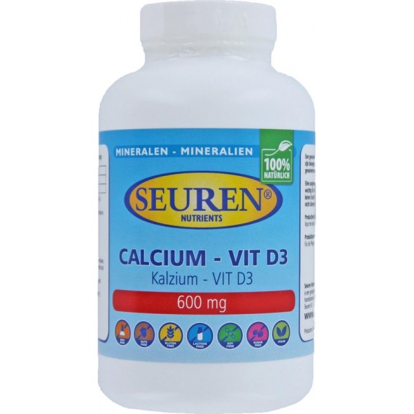 Seuren Nutrients Calcium 600 mg D3 100 Tabletten