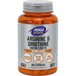 Now Arginina Y Ornitina 500-250 Mg 100 Caps