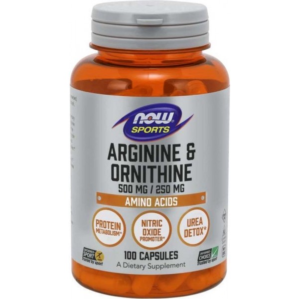 Now Arginina Y Ornitina 500-250 Mg 100 Caps