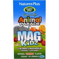 MagKidz, Children's Magnesium, Natural Cherry Flavor (90 Animals) - Nature's Plus