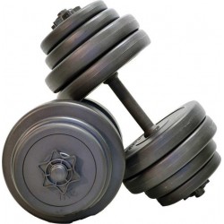 Verstelbare Dumbbellset Focus Fitness - Totaal: 30 kg - 2 stuks van 15 kg