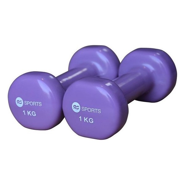 Vinyl dumbells 2 x 1.0 kg