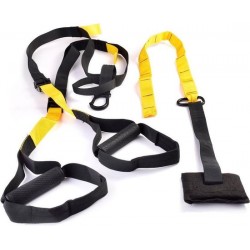 Matchu Sports - Suspension Trainer (TRX kwaliteit) - Met Draagtas - Zwart/Geel