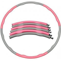 Weight hoop Original - Fitness Hoelahoep - Met DVD - 1.5kg - Ø 100 cm - Roze/Grijs