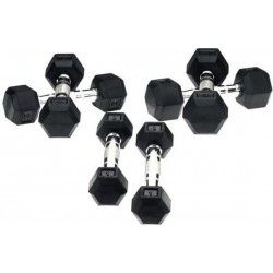 Hexa Dumbbells Focus Fitness - Set 2x 14 kg