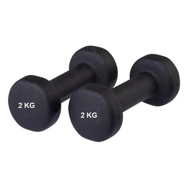 Dumbbells set 2 x 2 kg - Gewichten - Zwart