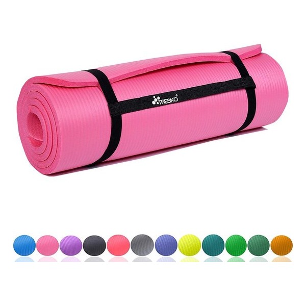 Sens Design Fitnessmat - 185x60 cm - 1,5 cm dik - Roze