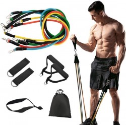 FitFlex - Weerstandsbanden set - workout set met handvatten, enkel straps en deuranker