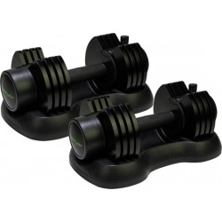 Tunturi slimme dumbbell set - dubbel - verstelbare dumbells - 25 kilogram - gewichten