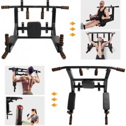 HIGHWALL fitness station - muurmontage - 2 in 1 dip en pull up bar