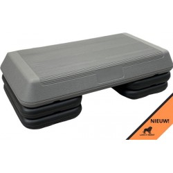 Lion Sports Aerobic Step Bank - Step Fitness - Antislip - Verstelbaar - Fitness step- Zwart/Grijs