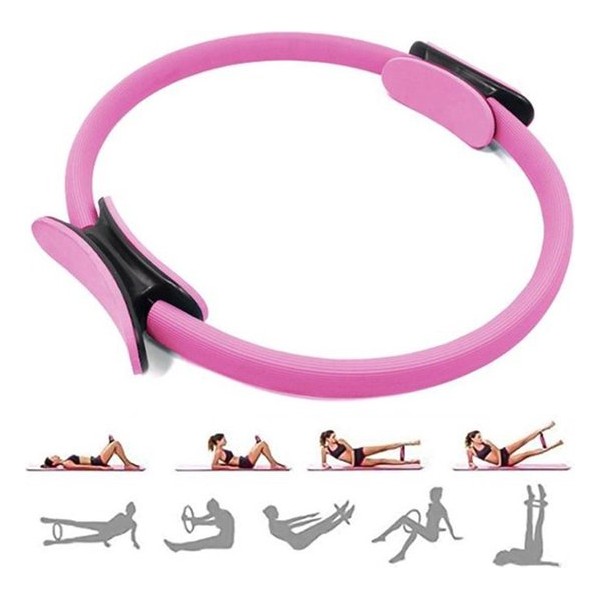 Pilates Ring – Yoga Ring – Fitness Ring – Sport Ring - Fitness Accessoires – Pilates Oefeningen - Thuis Sporten - Roze – Ø 38cm