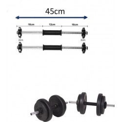 Halterstang RECHT 45cm - Gewichtenstang  – Dumbbell Stang