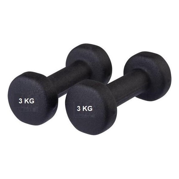 Dumbbells set 2 x 3 kg - Gewichten - Zwart