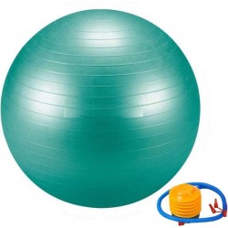 Duo Bakkersport - 65 cm Gymnastic Ball - Yoga fitness - Vinyl - Inclusief handpompje Groen