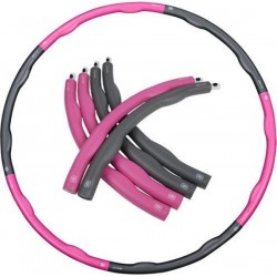 Weight Hoop - Fitness Hoelahoep - Ø 100 cm - 1,2 kg - Roze/grijs