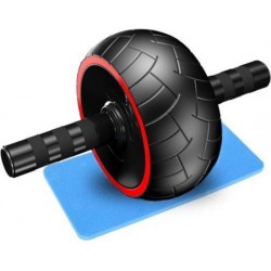 Ab wheel - Ab Roller  - Buikspierwiel - Inclusief Gratis Kniemat- 5-in-1 Buikspiertrainer - Zwart