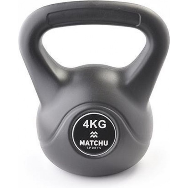 Matchu Sports - Kettlebell - 4 kg - Zwart