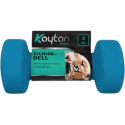 3 kg soft grip Dumbbell - Gewichten -  Losse gewichten - Halters - Blauw - 1 stuk