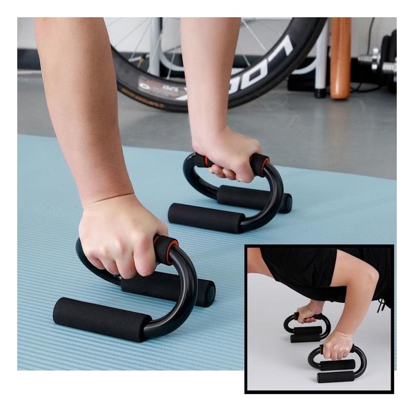 Decopatent® Push up bars - Set van 2 STUKS - Stevige opdruksteunen voor push ups S-Vorm voor hoge stabiliteit - Foam handvatten