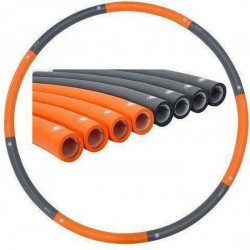 Weight hoop New Generation - Fitness Hoelahoep - 1.8 kg - Ø 100 cm - Oranje/Grijs