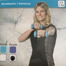 Dumbells set van 2x1 kg Paars