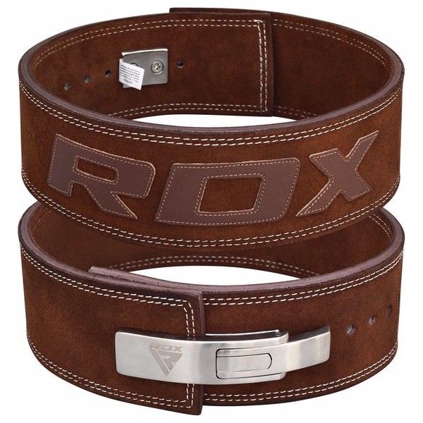 RDX Powerlifting Leren Riem Pro - Met Gesp - Maat: M - Bruin - Leer