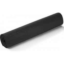 Yogamat - Zwart - 190 x 61 cm - Thuis sporten - Zwarte pilates/yoga mat - Sport/fitness benodigheden